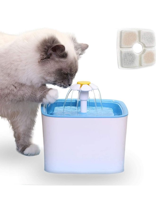 Automatic Pet Drinking Water Fountain White/Blue