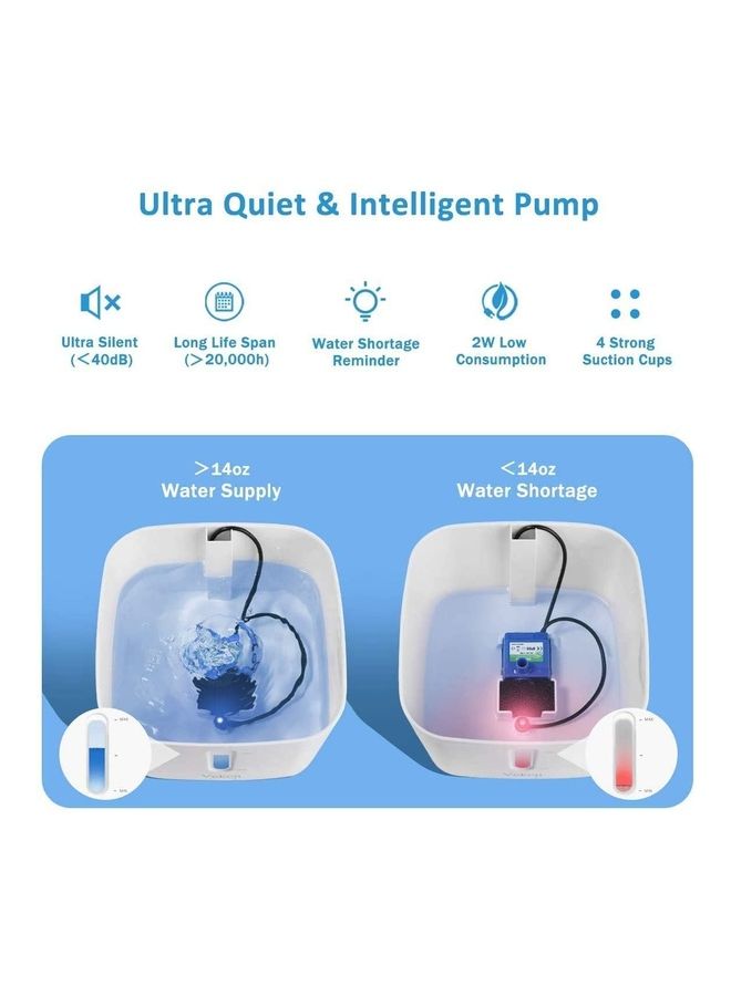 Automatic Pet Drinking Water Fountain White/Blue