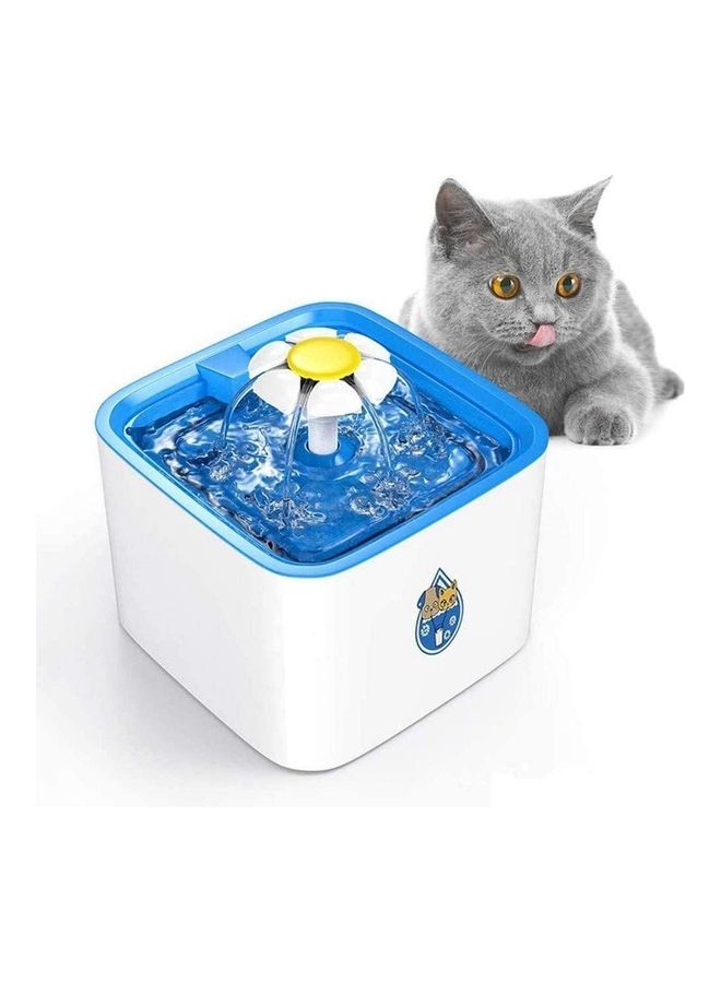 Automatic Pet Water Fountain White/Blue