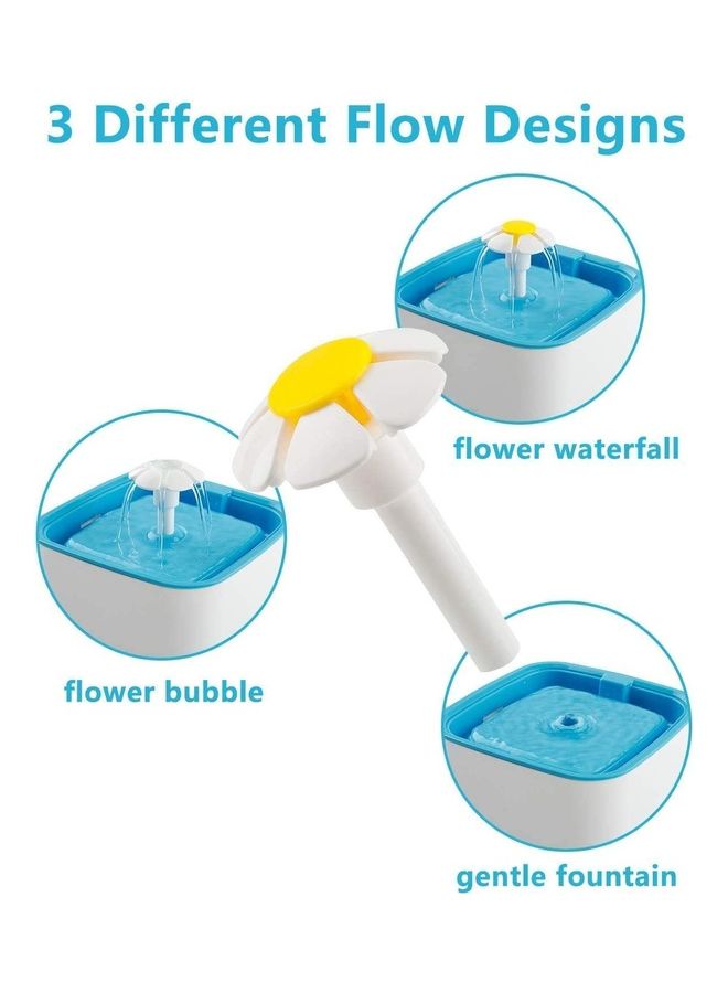 Automatic Pet Water Fountain White/Blue