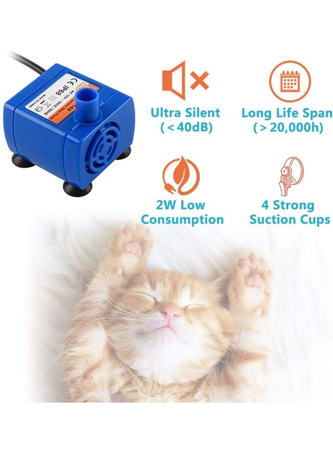 Automatic Pet Water Fountain White/Blue