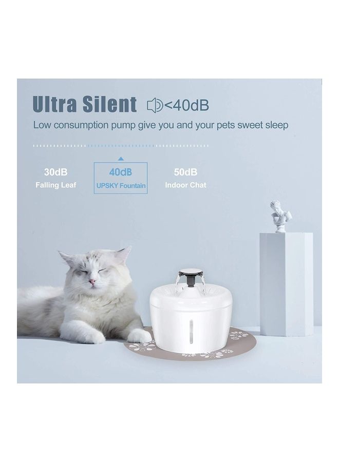 Automatic Pet Drinking Water Fountain White