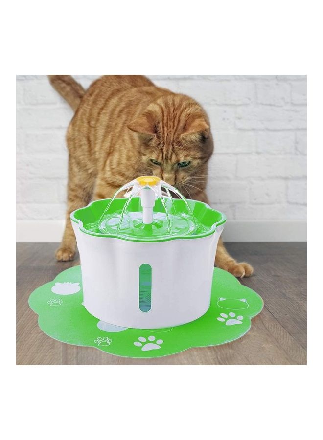 Automatic Pet Drinking Water Fountain White/Green