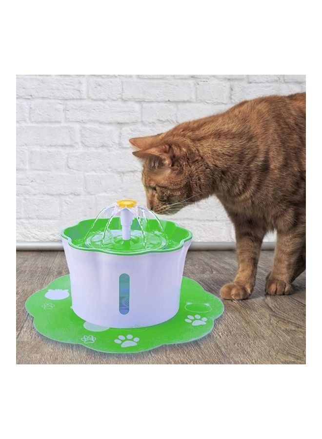 Automatic Pet Drinking Water Fountain White/Green