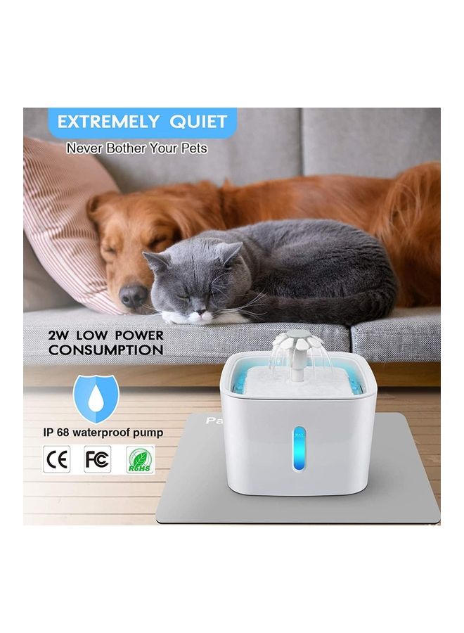 Automatic Pet Drinking Water Fountain White