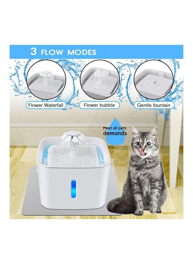 Automatic Pet Drinking Water Fountain White