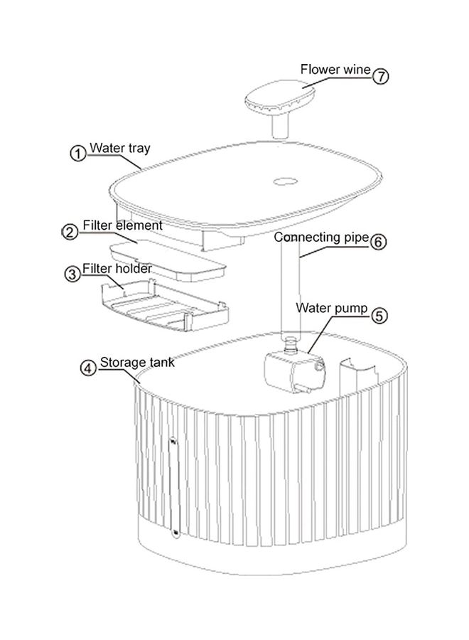 Automatic Pet Drinking Water Fountain White