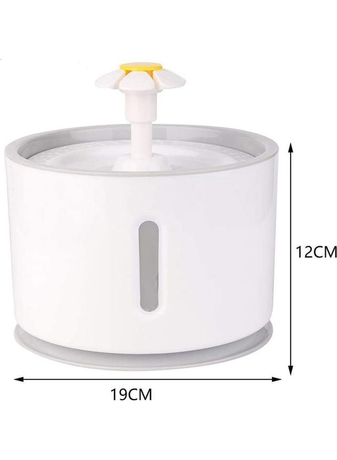 Automatic Pet Drinking Water Fountain White