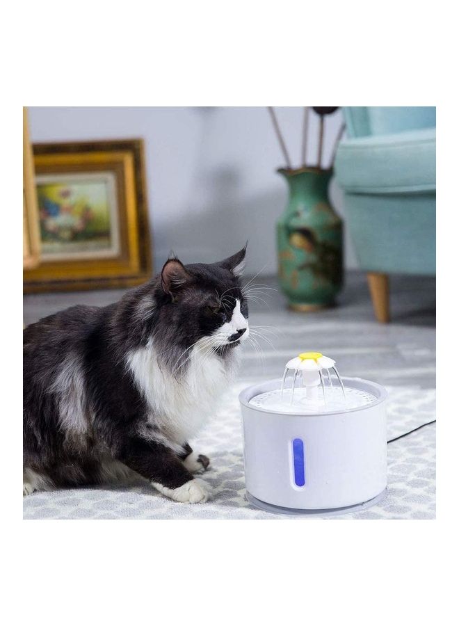 2.4L Automatic Pet Water Fountain with LED White/Purple