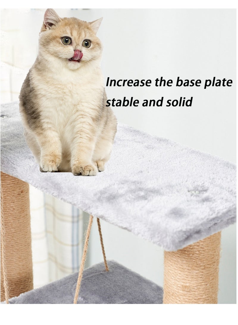 Wooden Pet Cat Climbing Frame Cat Tree Toy With Cat House Cat Jumping Platform Claw Sharpening Cat Scratching Post 58*37*130cm
