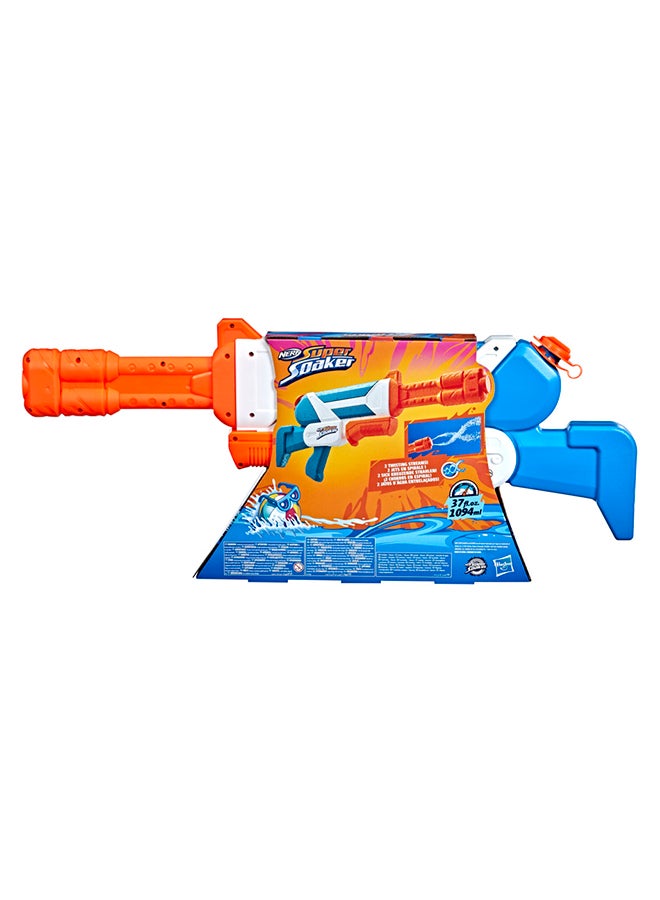 Nerf Super Soaker Twister Water Blaster, 2 Twisting Streams of Water, Pump to Fire, Outdoor Water-Blasting