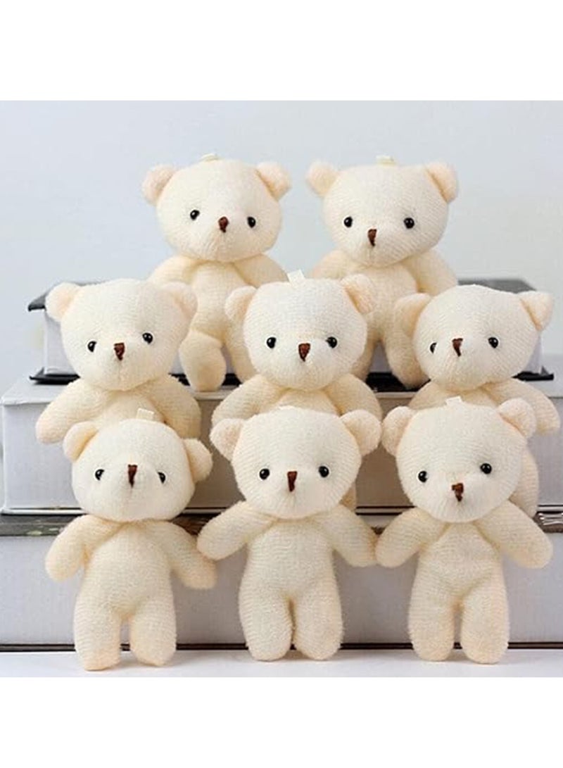 Bears Pendant, Mini Plush Bear Toy Small Plush Doll Bears Stuffed Animal Toys for Keychain Craft DIY Accessory Birthday Gifts Party Favors Supplies 12Pcs