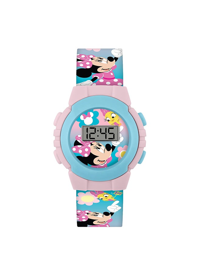 Girls Digital Round Shape Plastic Wrist Watch - MN4443 - 32 Millimeter