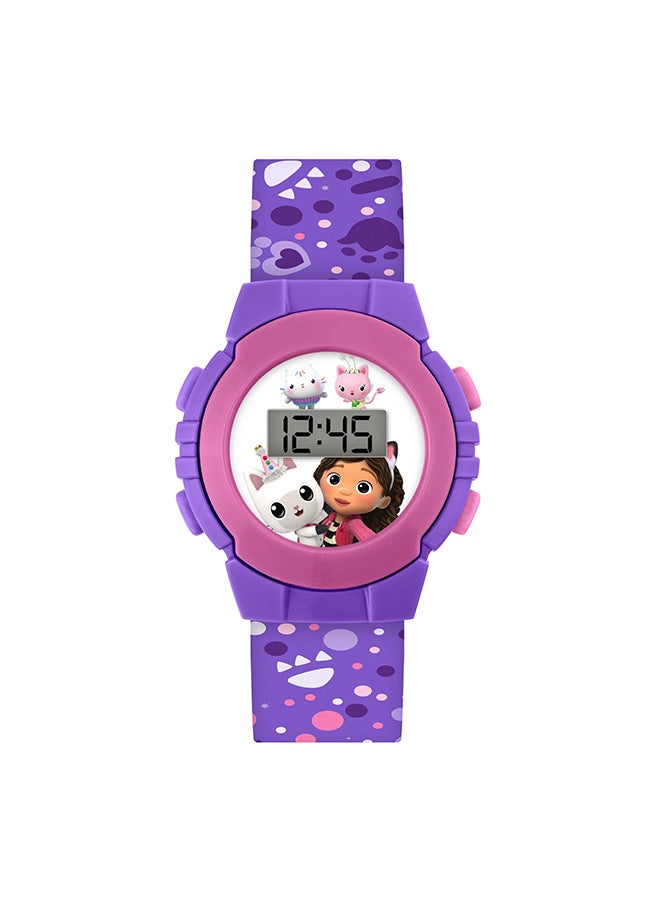 Girls Digital Round Shape Plastic Wrist Watch - GAB4069 - 32 Millimeter