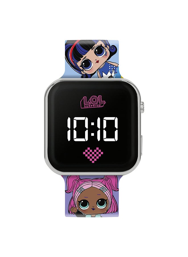 Girls Digital Square Shape Plastic Wrist Watch - LOL4823 - 35 Millimeter