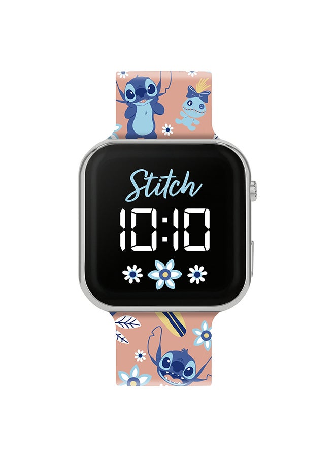 Girls Digital Square Shape Plastic Wrist Watch - LAS4070 - 35 Millimeter