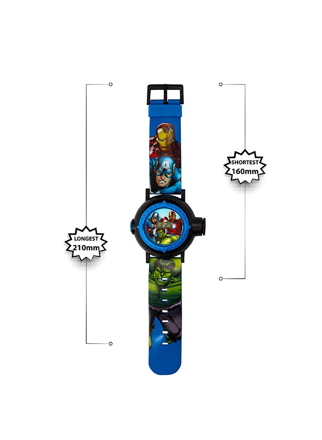 Boys Digital Round Shape Silicone Wrist Watch - AVG3536ARG - 48 Millimeter