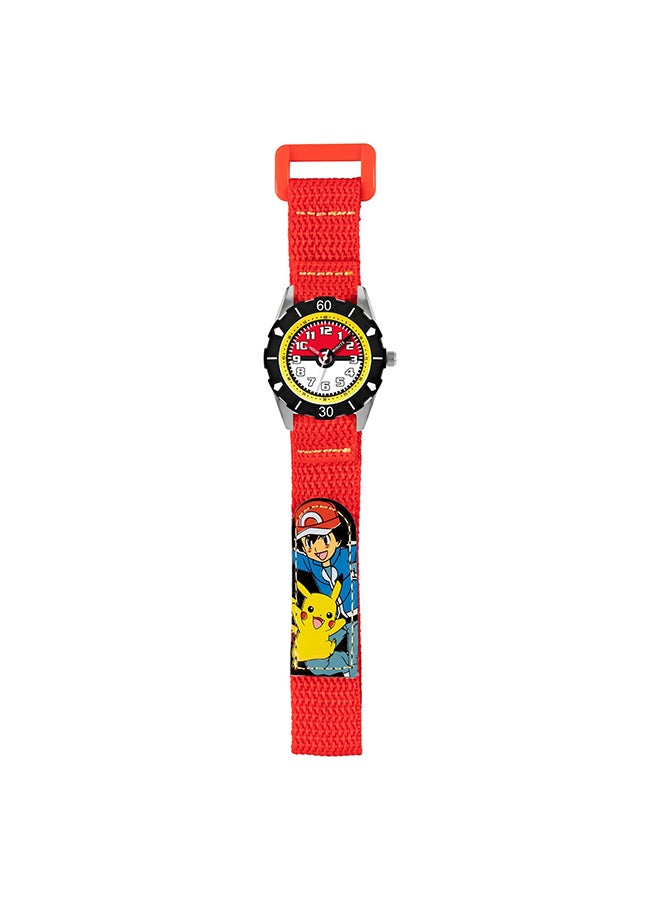 Boys Analog Round Shape Nylon Wrist Watch - POK3129 - 35.5 Millimeter