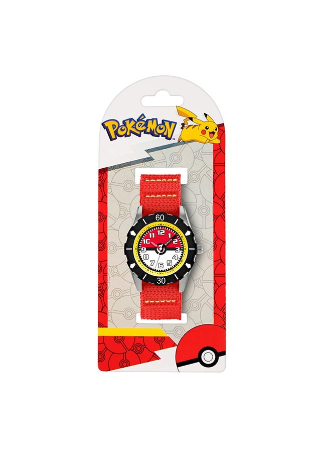 Boys Analog Round Shape Nylon Wrist Watch - POK3129 - 35.5 Millimeter