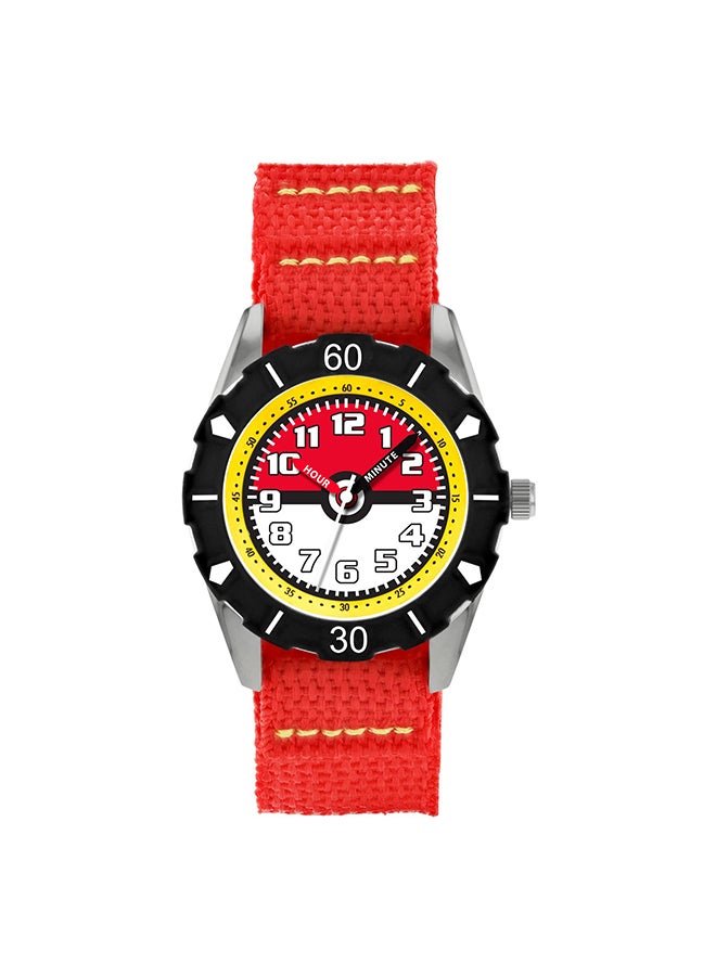 Boys Analog Round Shape Nylon Wrist Watch - POK3129 - 35.5 Millimeter