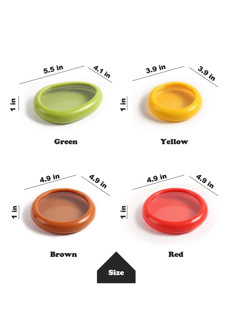 4 Pcs Saver Holder Storage Containers for Fridge, Reusable Food Saver for Tomato, Onion, Lemon Keeper Holder, Refrigerator Vegetable Fruit Crisper
