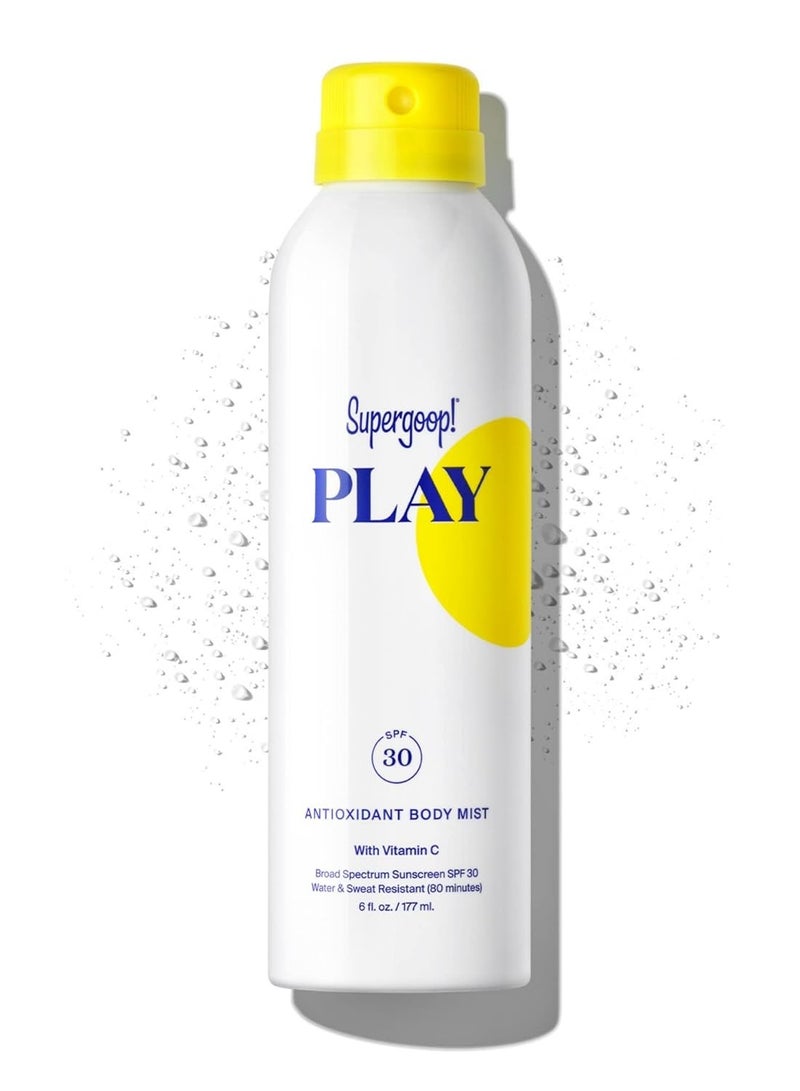 Supergoop Play SPF 30 Antioxidant Body Mist with vitamin C 6fl oz 177ml