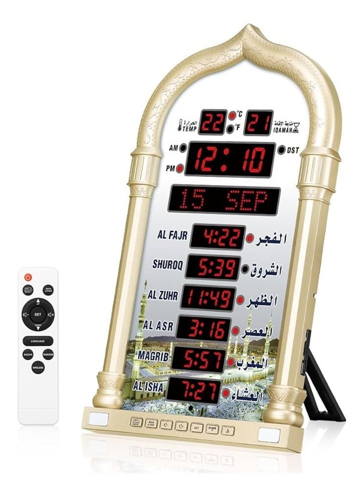 Digital LED Islamic Mosque Azan Prayer Clock for Home, Office, Hall and Mosque