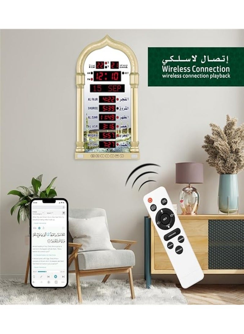 Digital LED Islamic Mosque Azan Prayer Clock for Home, Office, Hall and Mosque