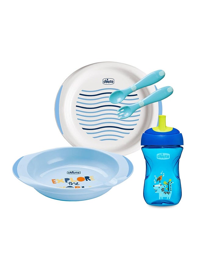 Weaning Set 12M+ - 5 Pcs - Blue