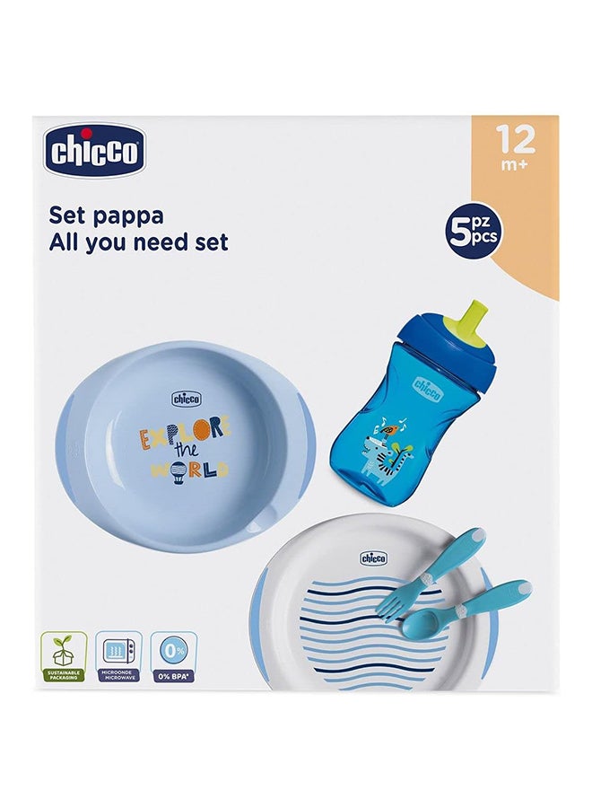 Weaning Set 12M+ - 5 Pcs - Blue