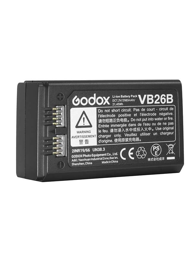 GODOX V1 Battery VB26B Battery Replacement for V1S V1C V1N V1F V1O V1P V860III-S V860III-C V860III-N V860III-F V860III-O V850III AD100PRO Camera Flash Speedlite