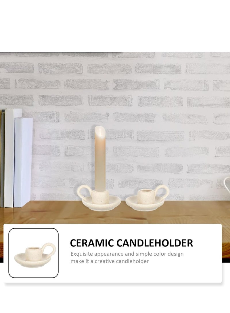 Ceramic Candle Holders, Decorative Candle Holders, Candlelight Dinner Decor, Candle Stability Bases, Handle Candle Holders, Candle Display Pieces, Housewarming Gifts, for Table, Centerpiece, Wedding