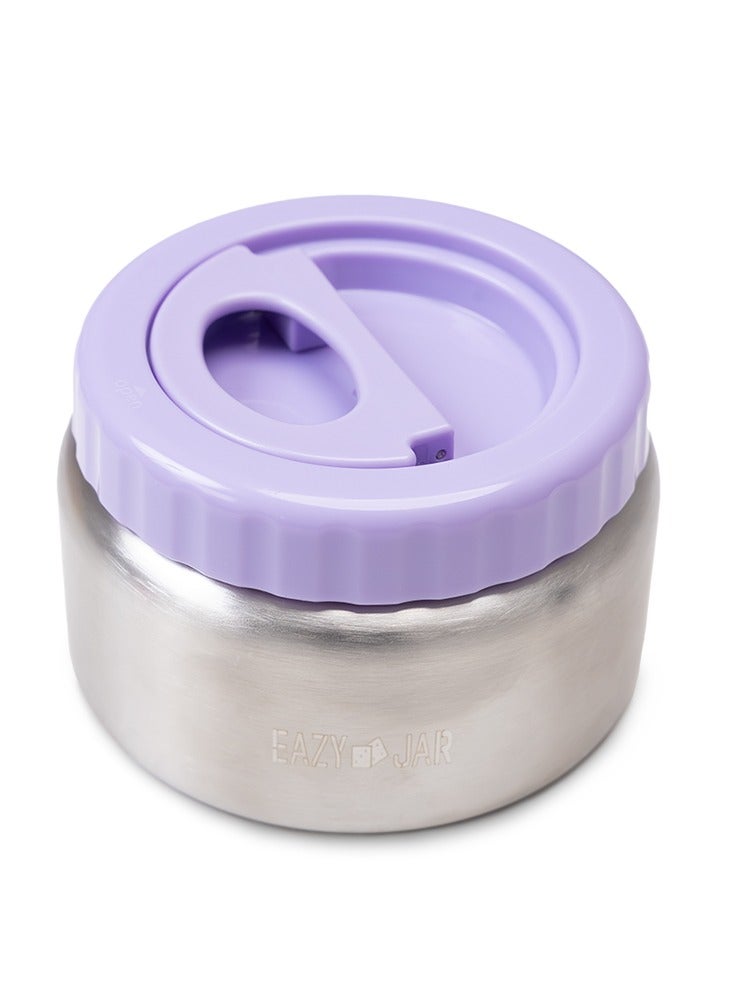 Jumbo Bento Lunch Box With Thermos And Dip Jar - Purple