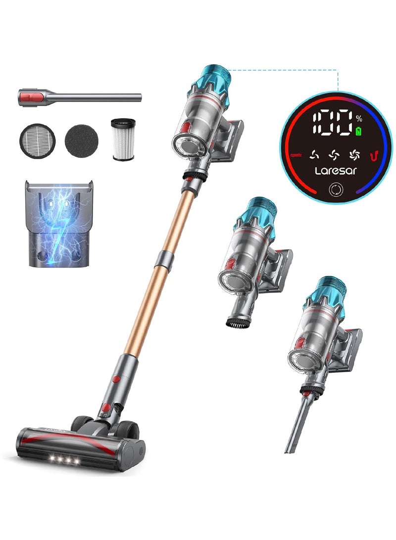 Cordless Vacuum Cleaner 550W/45Kpa Stick Vacuum Cleaner with Touch Screen, Up to 60 Mins Runtime, Lightweight Handheld Vacuums for Hardwood Floor Carpet Car Pet Hair Ultra 7