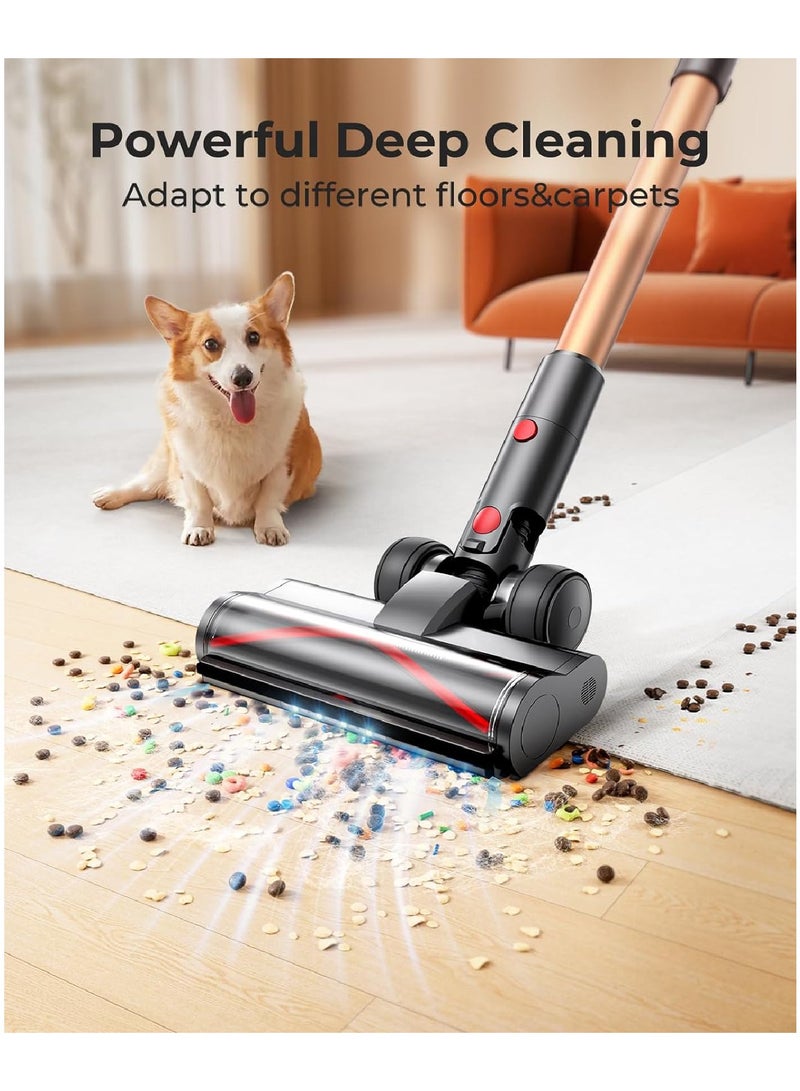 Cordless Vacuum Cleaner 550W/45Kpa Stick Vacuum Cleaner with Touch Screen, Up to 60 Mins Runtime, Lightweight Handheld Vacuums for Hardwood Floor Carpet Car Pet Hair Ultra 7