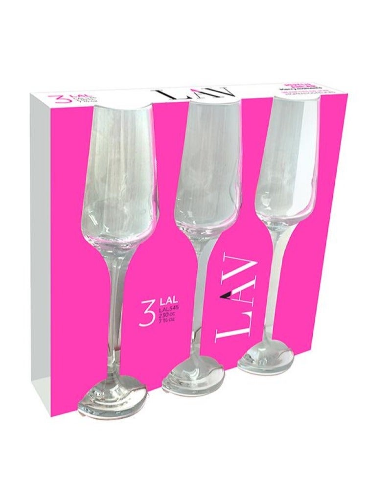 Lal Water Glasses Set 3 Pieces Pack 230 ML