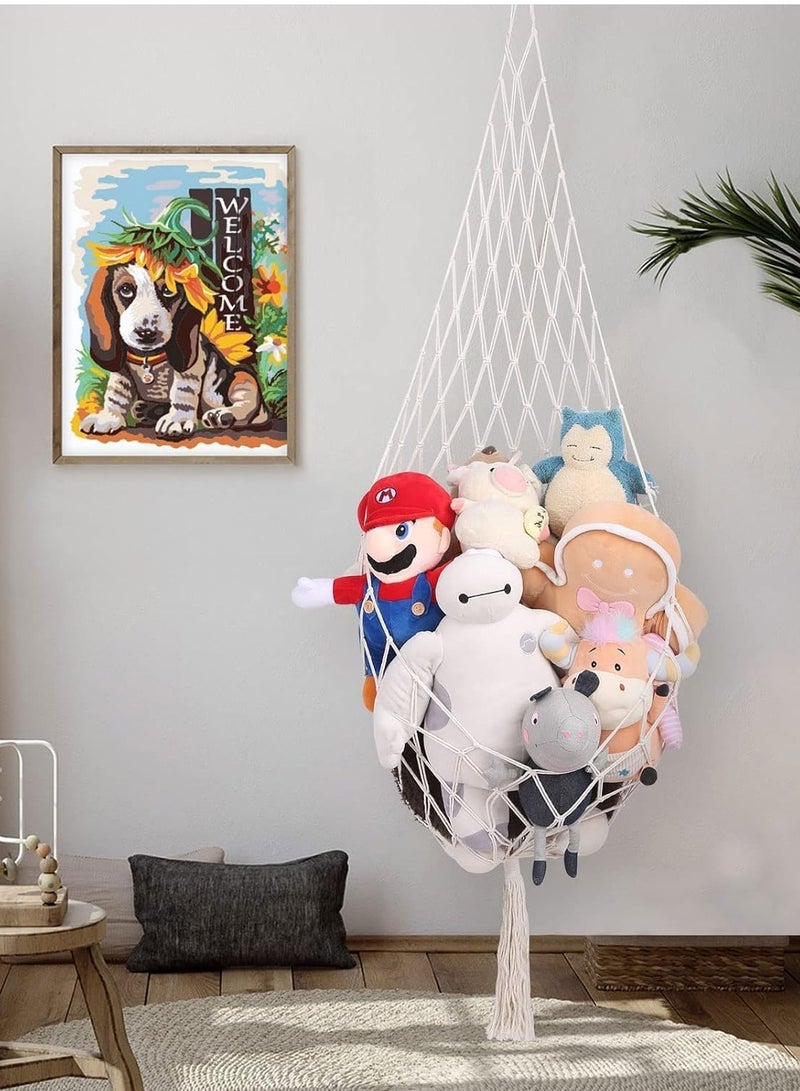 Large Size Stuffed Toy Hanging Organizer Net for Kids Bedroom Playroom