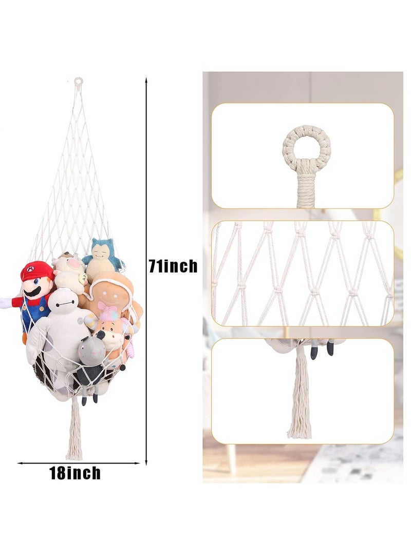 Large Size Stuffed Toy Hanging Organizer Net for Kids Bedroom Playroom