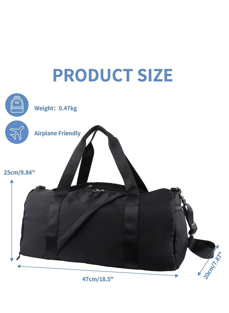 Gym Duffel Bag, Travel Bag for Women Men, Large Capacity Bag With Shoe Compartment and Wet Compartment, Sports Tote Gym Bag, Weekender Overnight Shoulder Bag