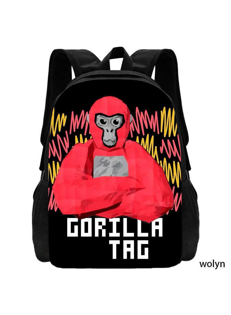 Rekar Novelty Game Backpack Gorilla Tag Backpack Travel Laptop Backpack Cute Monkey Backpack Casual Daypack Game Fan Gift