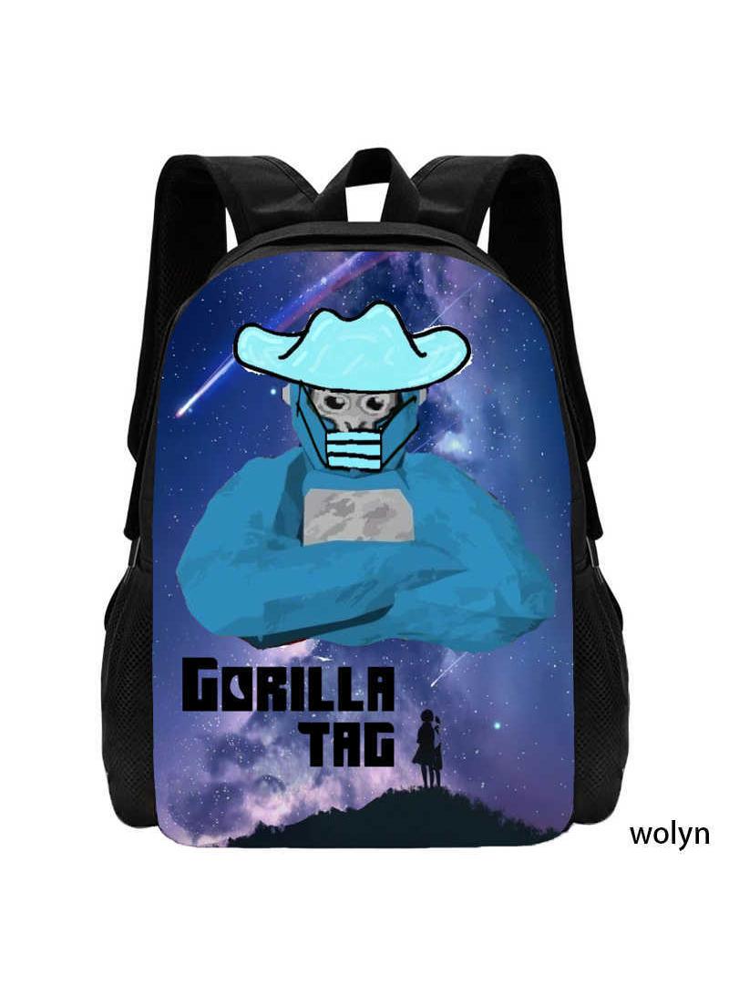 Rekar Novelty Game Backpack Gorilla Tag Backpack Travel Laptop Backpack Cute Monkey Backpack Casual Daypack Game Fan Gift