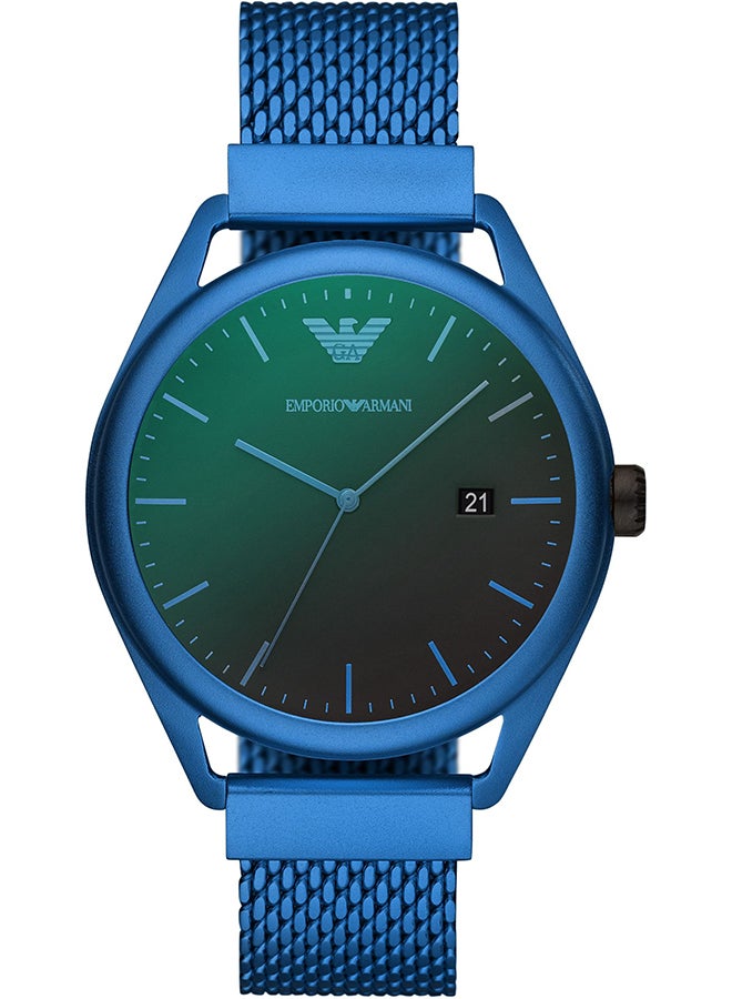 Men's Analog Round Shape Aluminum Wrist Watch AR11328 - 43 Mm