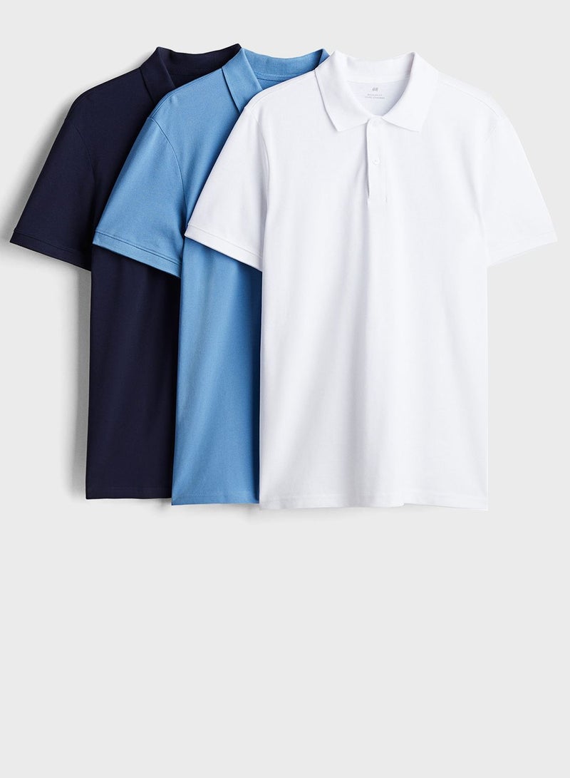 3 Pack Regular Fit Polo Shirt