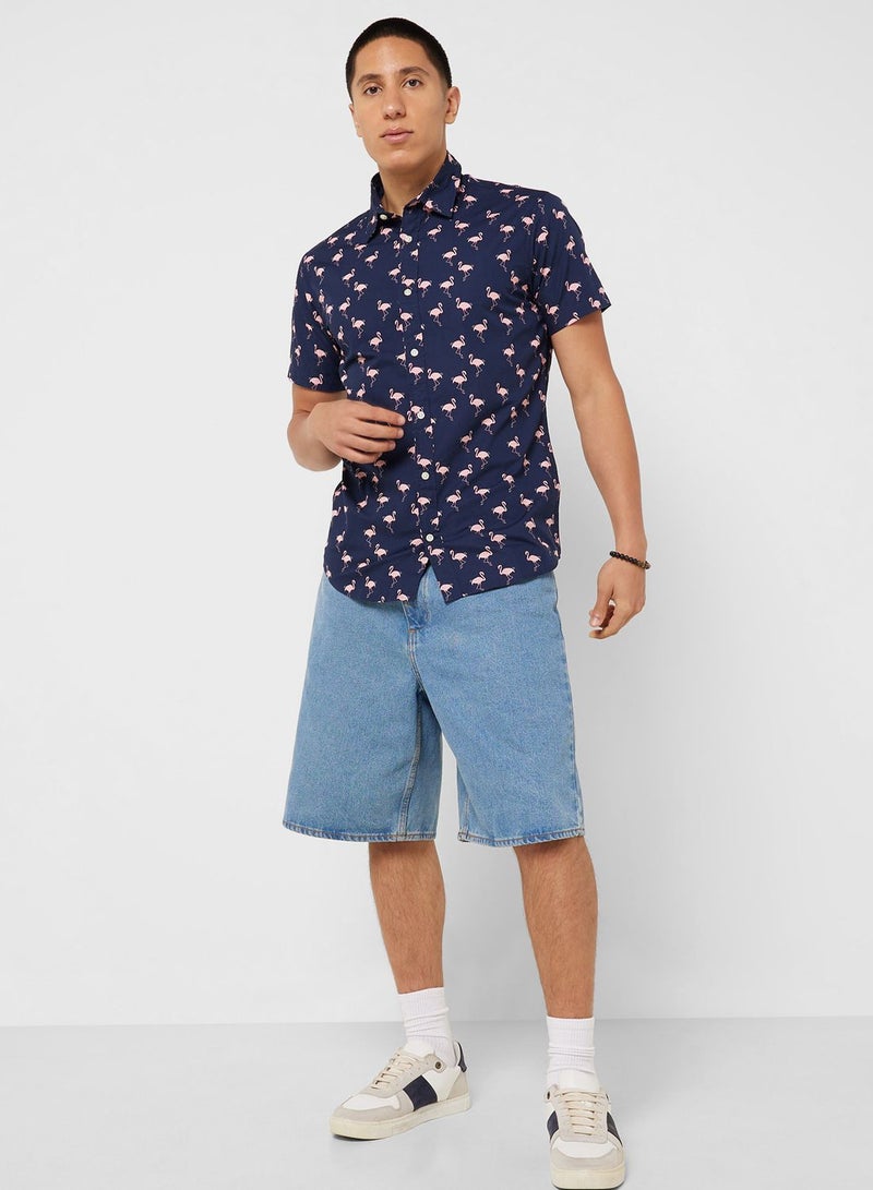 All Over Printed Regular Fit Shirt