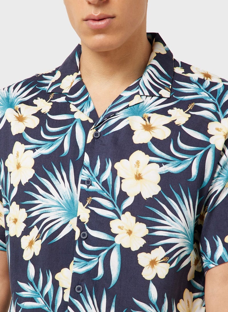 Floral Printed Regular Fit Shirt