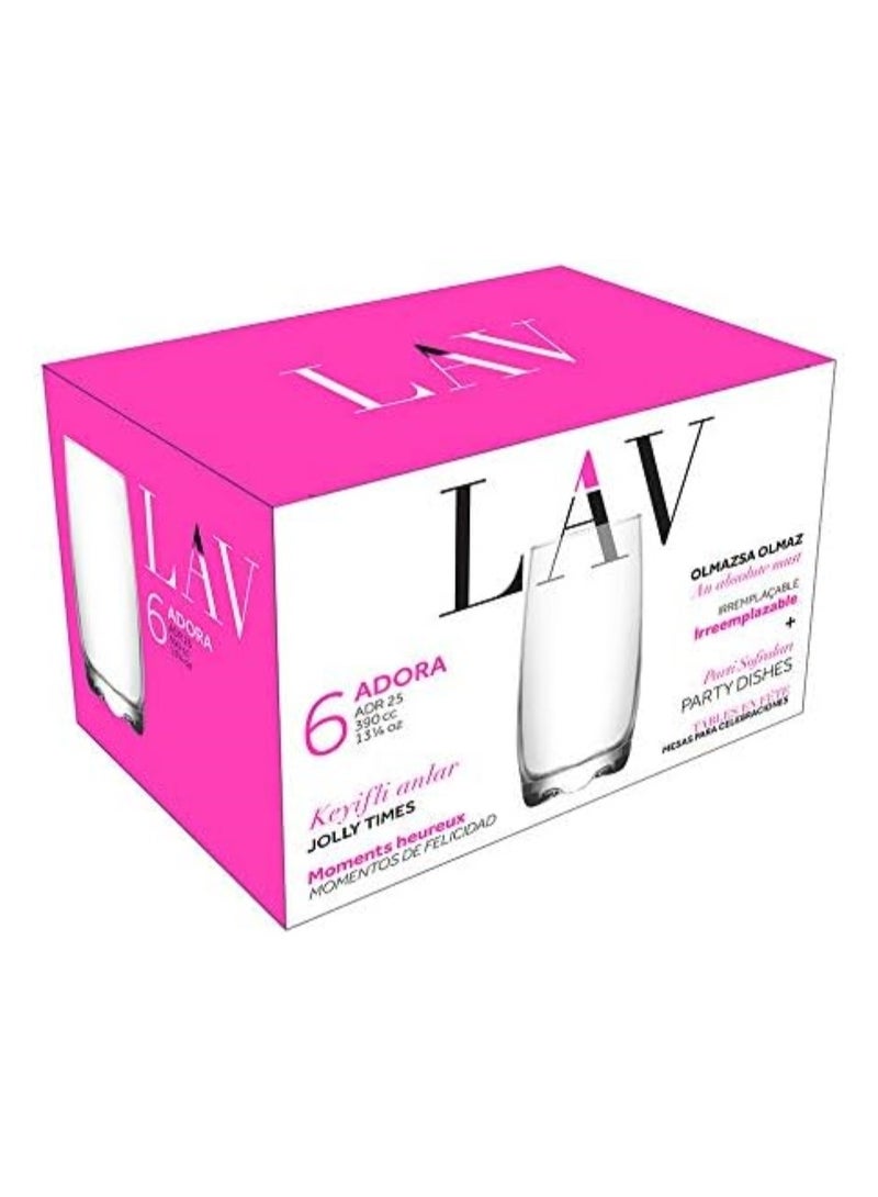 Adora 6 Piece Tumbler Set 390 ML