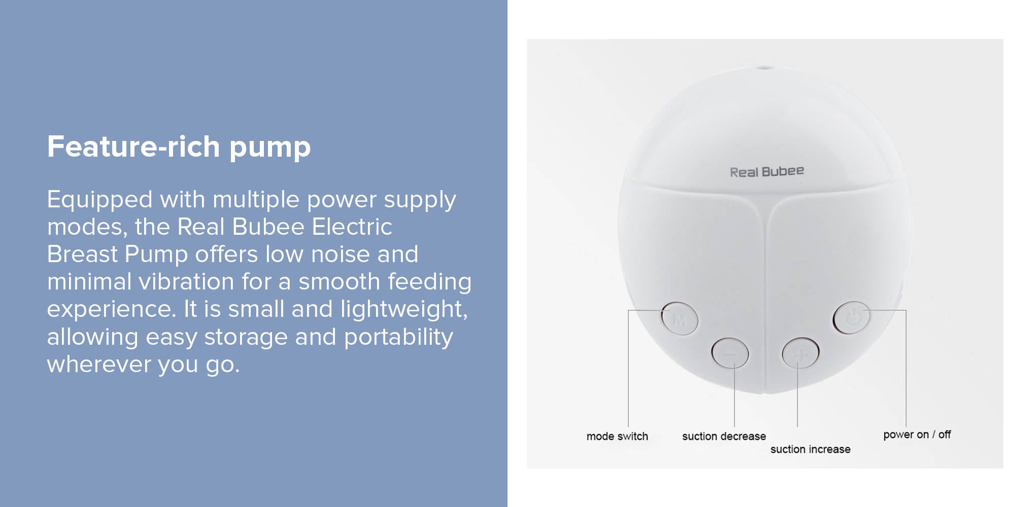 2-Piece Portable Double Electric Breastfeeding Breast Pump With Baby Bottles