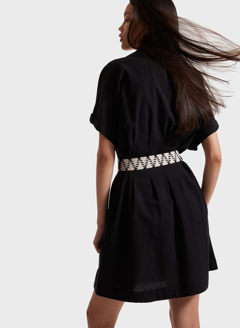 Belted Shirt Dress