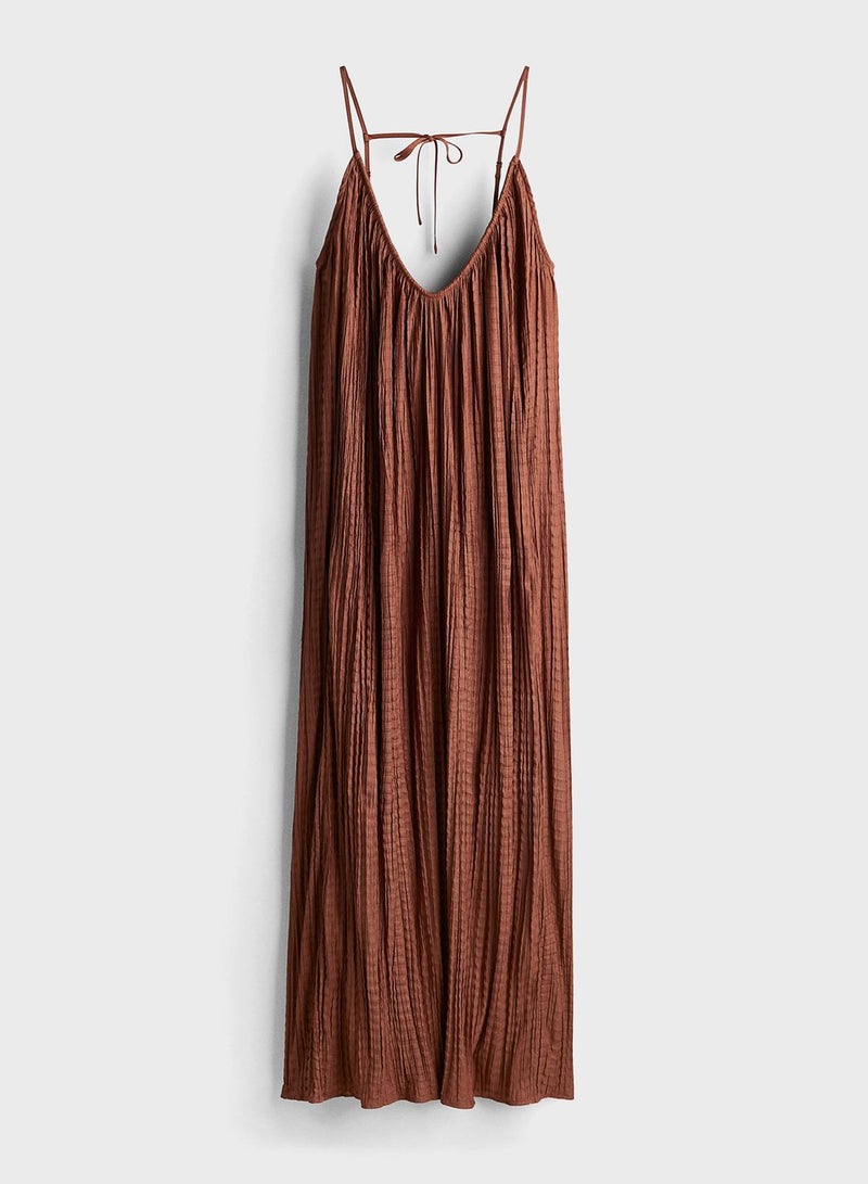 Strappy Pleated Dress