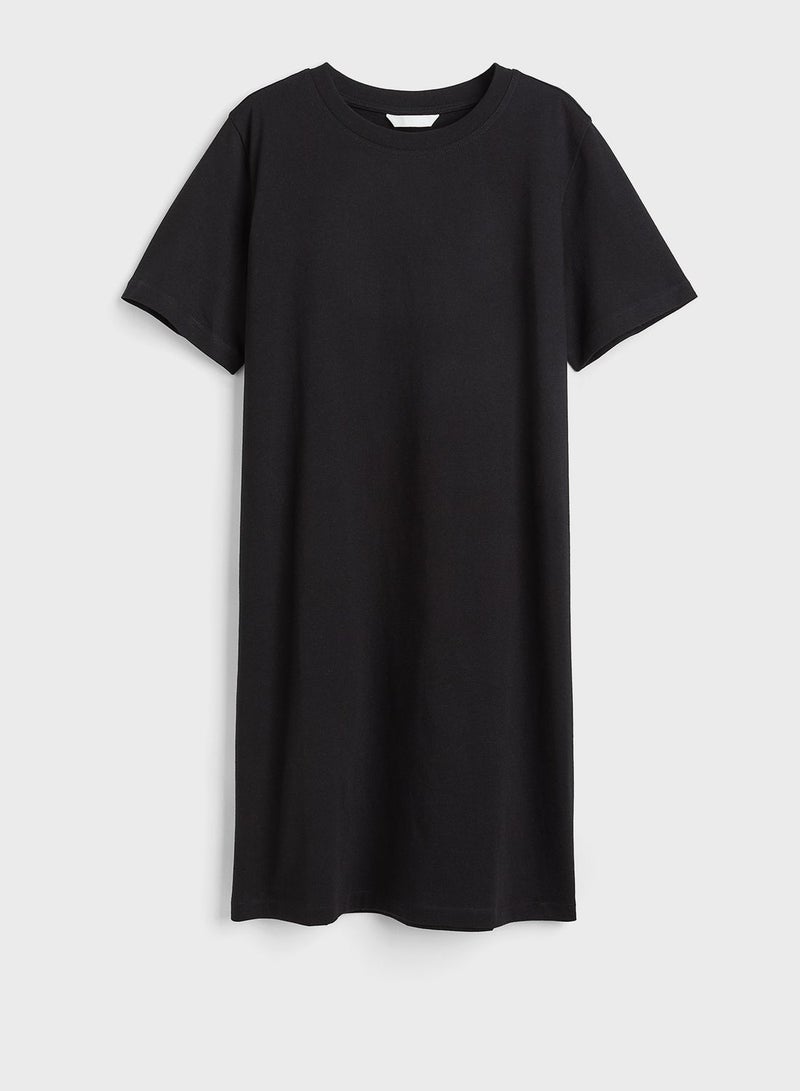 Crew Neck T-Shirt Dress